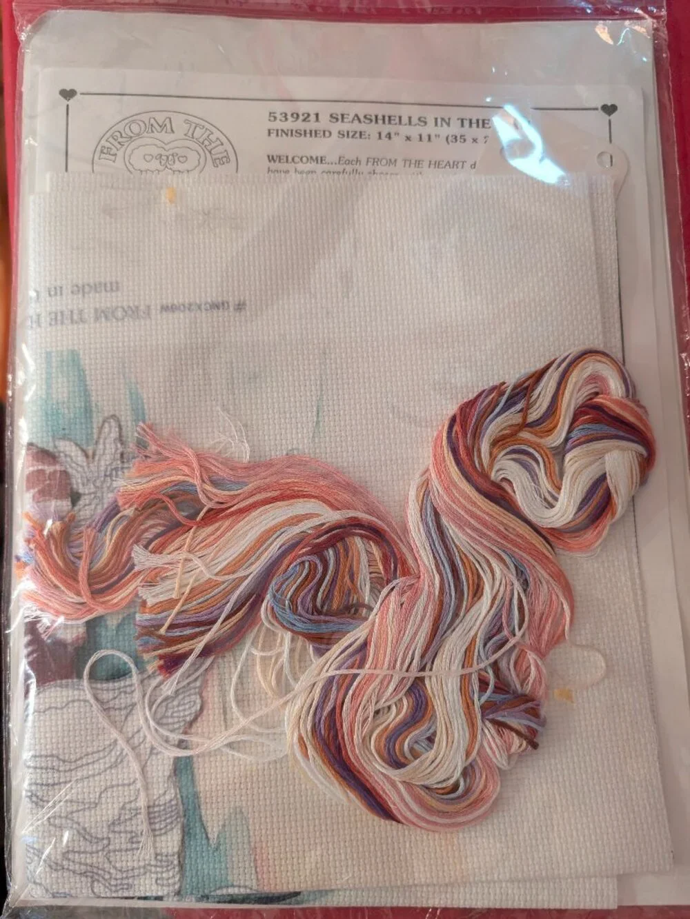 Vintage From the Heart Seashells Cross Stitch Kit BNIP - 1261
